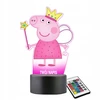 Plexido Lampka Nocna Z Nadrukiem Świnka Peppa Fėja Twój Grawer Imię 3D LED
