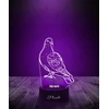 Plexido Lampka Nocna Zwierzę Ptak Gołąb Na Prezent Grawer Twoje Imię LED 3D