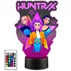 Plexido LED NAKTINIS LEMPAS Huntrix K-pop Huntresses Rumi Mira Zoey dovana vaikui