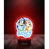 Plexido Naktinė lempa su spaudiniu Bluey Mėlyna Fairy Tale Padovanokite savo graviruotą vardo šviesos diodą