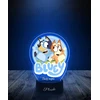 Plexido Naktinė lempa su spaudiniu Bluey Mėlyna Fairy Tale Padovanokite savo graviruotą vardo šviesos diodą