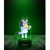 Plexido Naktinė lempa su spaudiniu Bluey Mėlyna Fairy Tale Padovanokite savo graviruotą vardo šviesos diodą