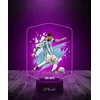Plexido Naktinės lempos futbolininkas Lionelis Messi kamuolys Argentina Jūsų vardas LED 3D dovana