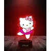 Plexido Personalizuota 3d Led Naktinė Lempa "hello Kitty Baletas" su vardu