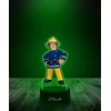 Plexido Personalizuota 3d Led Naktinė Lempa "gaisrininkas Sam" su Vardiniu Graviravimu