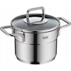 Plieninis puodas su dangčiu, aukštas, Silit Extra Cook, mažas, 12 cm, 1l, indukcinis