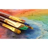 Plokšti blizgučiai aliejiniais dažais teptukai 7 PAKETAI DIDELIS RINKINYS "Faber-castell