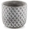 Polnix Dekoratyvinis gėlių vazonas Etno Ø14cm H13cm keraminis/pilkas