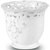 Polnix Dekoratyvinis gėlių vazonas Lisbon D17cm/H15cm baltas/keraminis