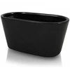 Polnix Dekoratyvinis gėlių vazonas Piano 17x8x8cm keraminis/juodas