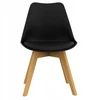 Polomeble Juoda skandinaviška kėdė su pagalve buko kojomis virtuvėje Living Room Deluxe