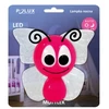 Polux NAKTINIS LEMPAS VAIKAMS KONTAKTINEI BUTTERFLY LED Rožinis 8lm 0,4W