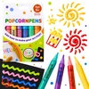 Popcorn Pens 3D žymekliai auginimo žymekliai PUFF efektas 6 vnt