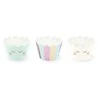 Party Deco Popierinės formelės keksams PartyDeco 5x7.5x5cm/6vnt. Unicorn