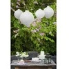 Party Deco Popierinis žibintas PartyDeco Ø30cm/2xAAA baltas