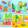 POPIERIUS ORIGAMI 108 LAPAI Kūrybinis „pasidaryk pats“ rinkinys vaikams