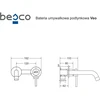 Potinkinis praustuvo maišytuvas Besco Veo, Chrome