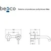 Potinkinis praustuvo maišytuvas Besco Veo, Chrome