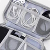 „Powerbank“ įkroviklių laikiklis, kelioninis kabelių, diskų dėklas, dvisluoksnis