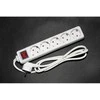 Besk Prailginimo laidas 5 lizdai 5m su jungikliu įžeminimu 3x1,0mm² Balta