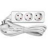 Besk Prailgintuvas 3Lizdu5m3x1mm Baltas su įžeminimu
