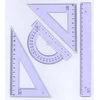 Pratel Matematikos rinkinys mokyklai: liniuotė 20cm, kampainis