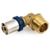 Presuojama alkūnė GENERAL FITTINGS, DN18 x 1/2, išorinis sr.