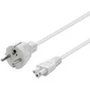 Prietaiso kabelis DELTACO įžemintas, tiesus CEE 7/7 į tiesų IEC 60320 C5, 0.5m, max 250V / 2.5A, 3X0.75mm2, baltas / DEL-109C-50V