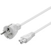 Prietaiso kabelis DELTACO įžemintas, tiesus CEE 7/7 į tiesų IEC 60320 C5, max 250V/2.5A, 2m, 3X0.75mm2, baltas / DEL-109NV