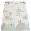 PRIMABOBO Dvipusis sulankstomas putplasčio kilimėlis 120x180 vaikams Elephant Pilkas