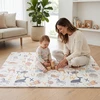 PRIMABOBO Porolono kilimėlis vaikams 120x180 Dvipusis sulankstomas + krepšys BEIGE