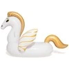 Bestway Pripučiamas plaukiojimo plaustas PEGASUS, 62.5" x 43"/1.59m x 1.09m, baltos/auksinės spalvos