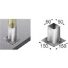 Prisukama atrama stulpams Arras 50x50x150mm karštai cinkuota