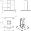 Prisukama atrama stulpams Arras 50x50x150mm karštai cinkuota