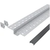Avide įleidžiamas aliuminio U profilis 61x14mm su juodu dangteliu, 1m