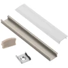 Aliuminio profilis LED juostai EUROLIGHT, įfrezuojamas, pilkos spalvos, 1m kompl