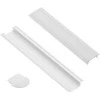 Aliuminio profilis LED juostai EUROLIGHT, įfrezuojamas, baltos spalvos, 1m kompl