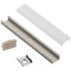 Aliuminio profilis LED juostai EUROLIGHT, virštinkinis, pilkos spalvos, 1m kompl
