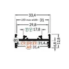 3m LED juostos profilio VARIO30-01, anoduotas
