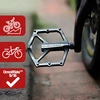 Promend Platforminiai dviračių pedalai MTB trekingo dviračiams, aliuminiai, juodi, lengvi
