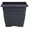 Prosperplast Dekoratyvinis gėlių vazonas Terra 24x24x20cm antrac. sp./kvadrat. /plastikinis