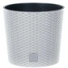 Prosperplast Dekoratyvinis gėlių vazonas Rato Round Ø20cm H19cm plastikinis/baltas