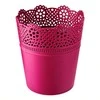Prosperplast Dekoratyvinis gėlių vazonas Lace D11.2cm/H13cm rožinis/plastikinis
