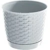 Prosperplast Dekoratyvinis gėlių vazonas Ratolla Round D19cm/H16.5cm baltas