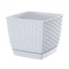 Prosperplast Dekoratyvinis gėlių vazonas Ratolla Square D25cm/H22cm baltas