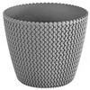 Prosperplast Dekoratyvinis gėlių vazonas Splofy D21.8cm H18.4cm plastikinis/pilkas