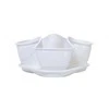 Prosperplast Dekoratyvinis gėlių vazonas su padėklu Coubi H14cm/W29.5cm baltas/plastikinis