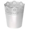 Prosperplast Dekoratyvinis gėlių vazonas Lace D18cm/H21cm baltas/plastikinis