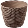 Prosperplast Dekoratyvinis gėlių vazonas Splofy D21.8cm H18.4cm plastik./švies.rudas