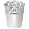 Prosperplast Dekoratyvinis gėlių vazonas Lace D16cm/H18.5cm baltas/plastikinis